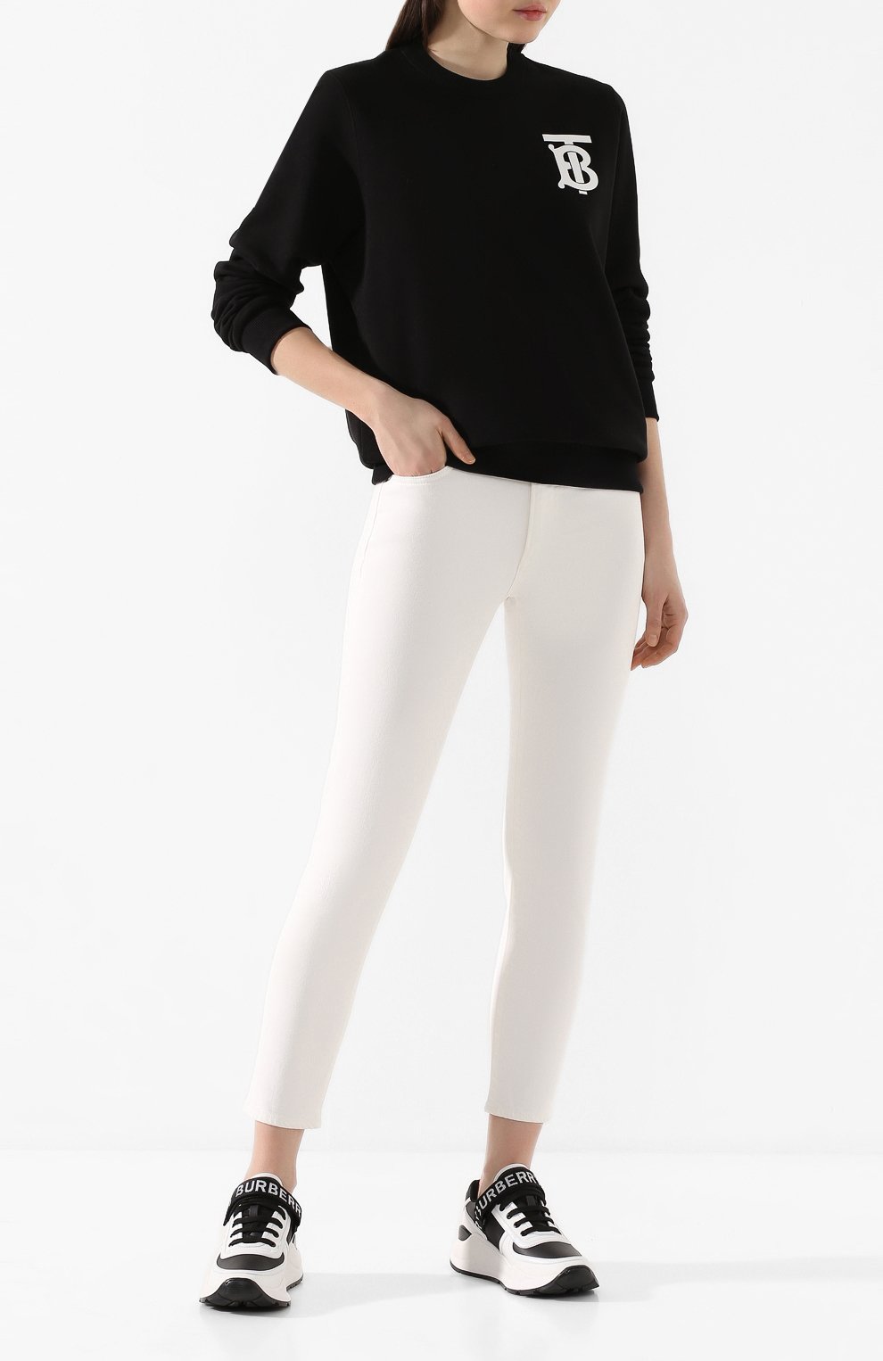 Кожаные кроссовки BURBERRY, арт. 8011531, фото 2