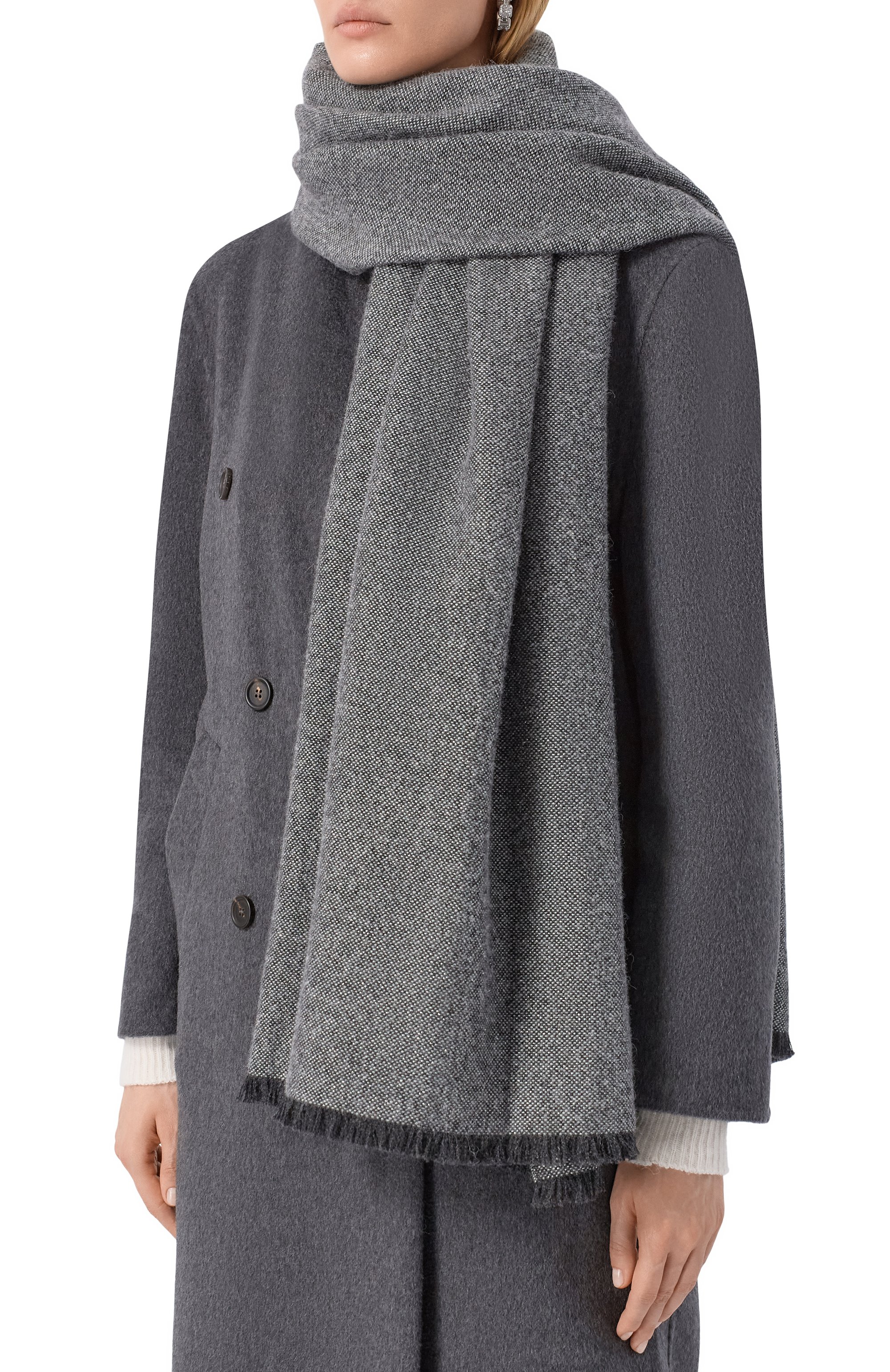 Шарф из кашемира и шерсти BRUNELLO CUCINELLI, арт. MSCDARW30, фото 2