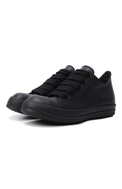 Мужские кожаные кеды jumbolace RICK OWENS, арт. RU01F2893/LC0W2