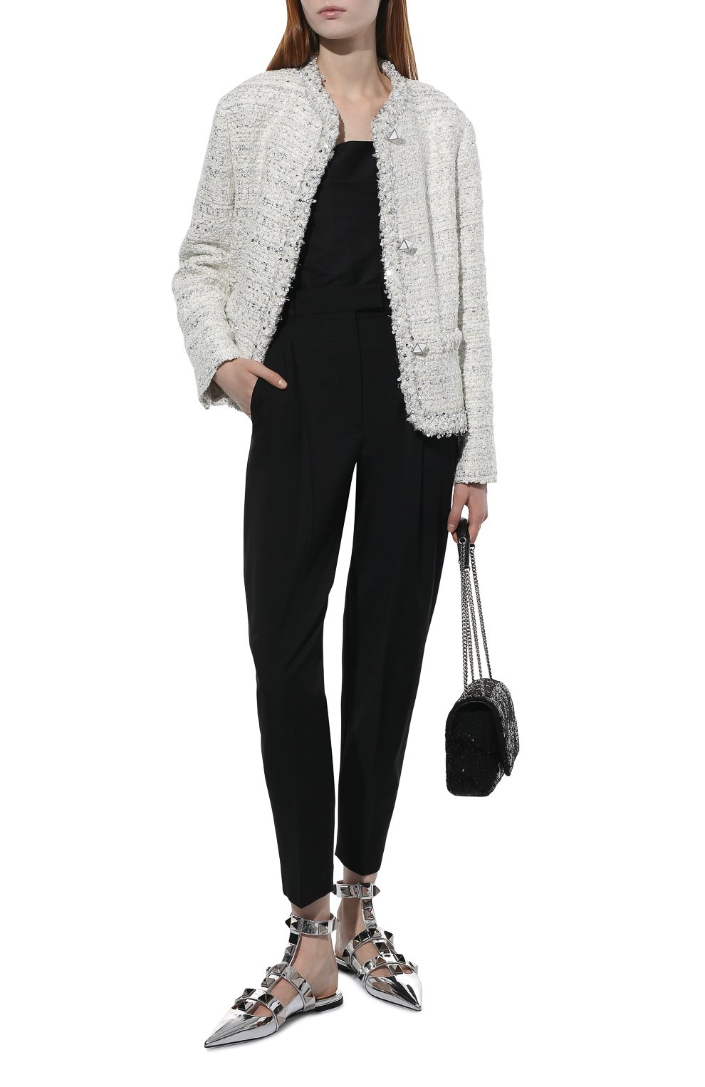 Кожаные балетки roman stud VALENTINO, арт. XW2S0BY5/BAI, фото 2