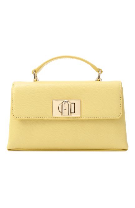 Женская сумка furla 1927 FURLA желтого цвета, арт. WE00423/ARE000 | Фото 1 (Материал: Натуральная кожа; Драгоценные камни: Проставлено; Размер: mini; Материал сплава: Проставлено; Ремень/цепочка: На ремешке)