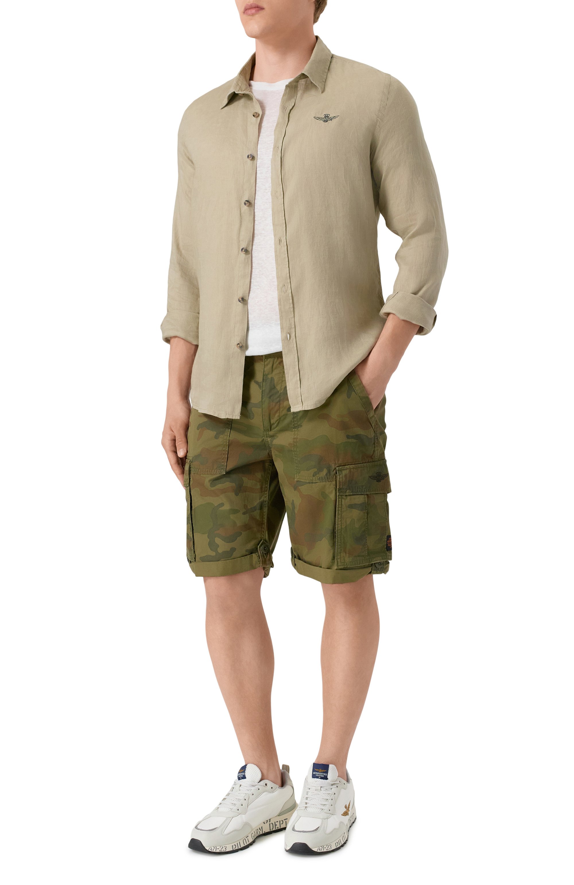 Льняная футболка AERONAUTICA MILITARE, арт. 251TS2402J679, фото 2