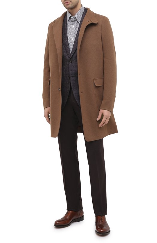 Хлопковая сорочка Brioni SCAY0L/09022 Коричневый  SCAY0L/09022 Фото 2
