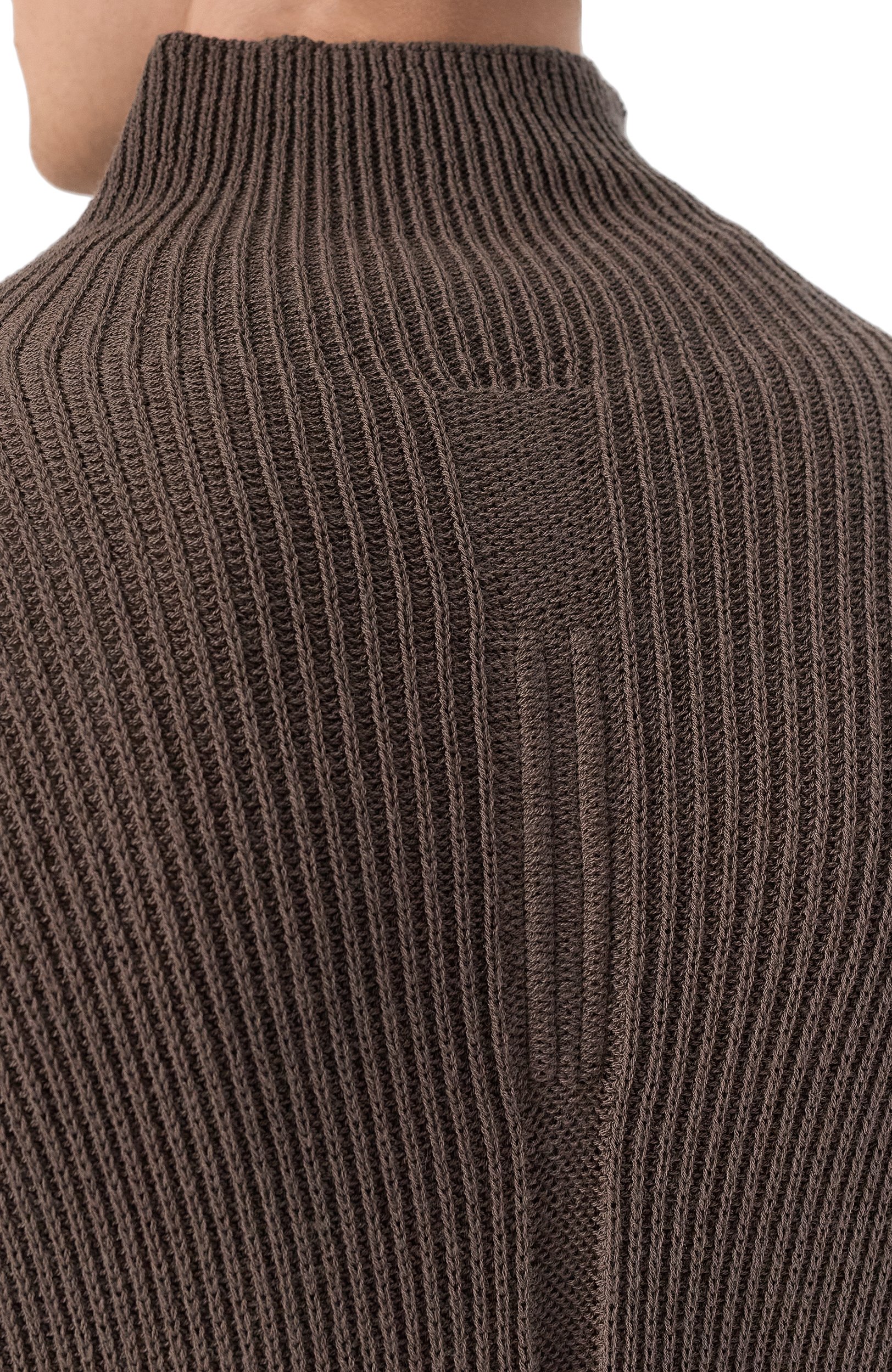 Шерстяной свитер RICK OWENS темно-коричневого цвета по цене 79950 руб., арт. RU02F4645/KWVH, фото 5 Шерстяной свитер RICK OWENS, арт. RU02F4645/KWVH, фото 5
