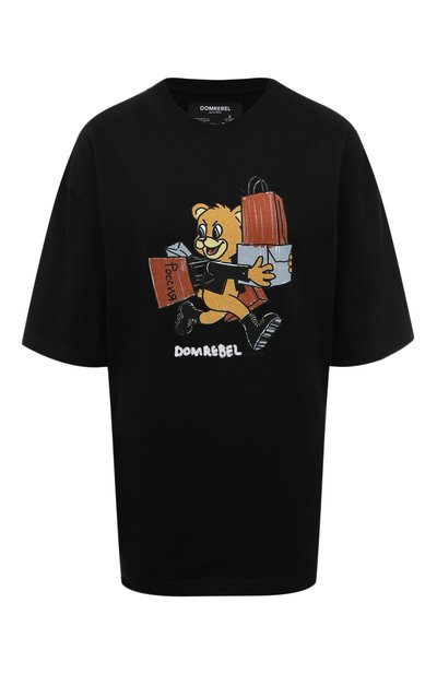 Женская хлопковая футболка DOMREBEL, арт. SH0PPING BEAR S0L0/T-SHIRT/W