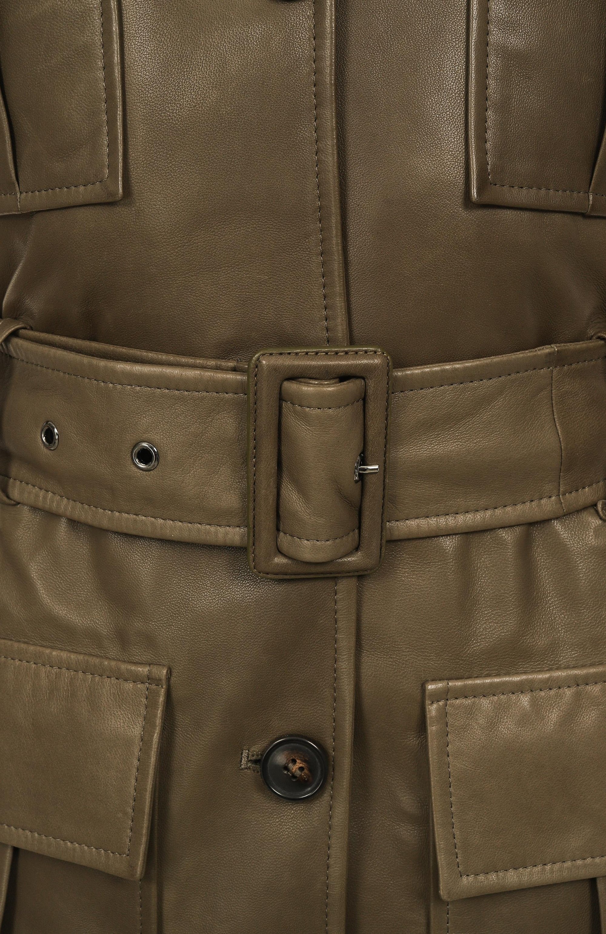 Кожаный жакет MVST хаки цвета по цене 552000 руб., арт. 34406/46-52, фото 6 Кожаный жакет MVST, арт. 34406/46-52, фото 6