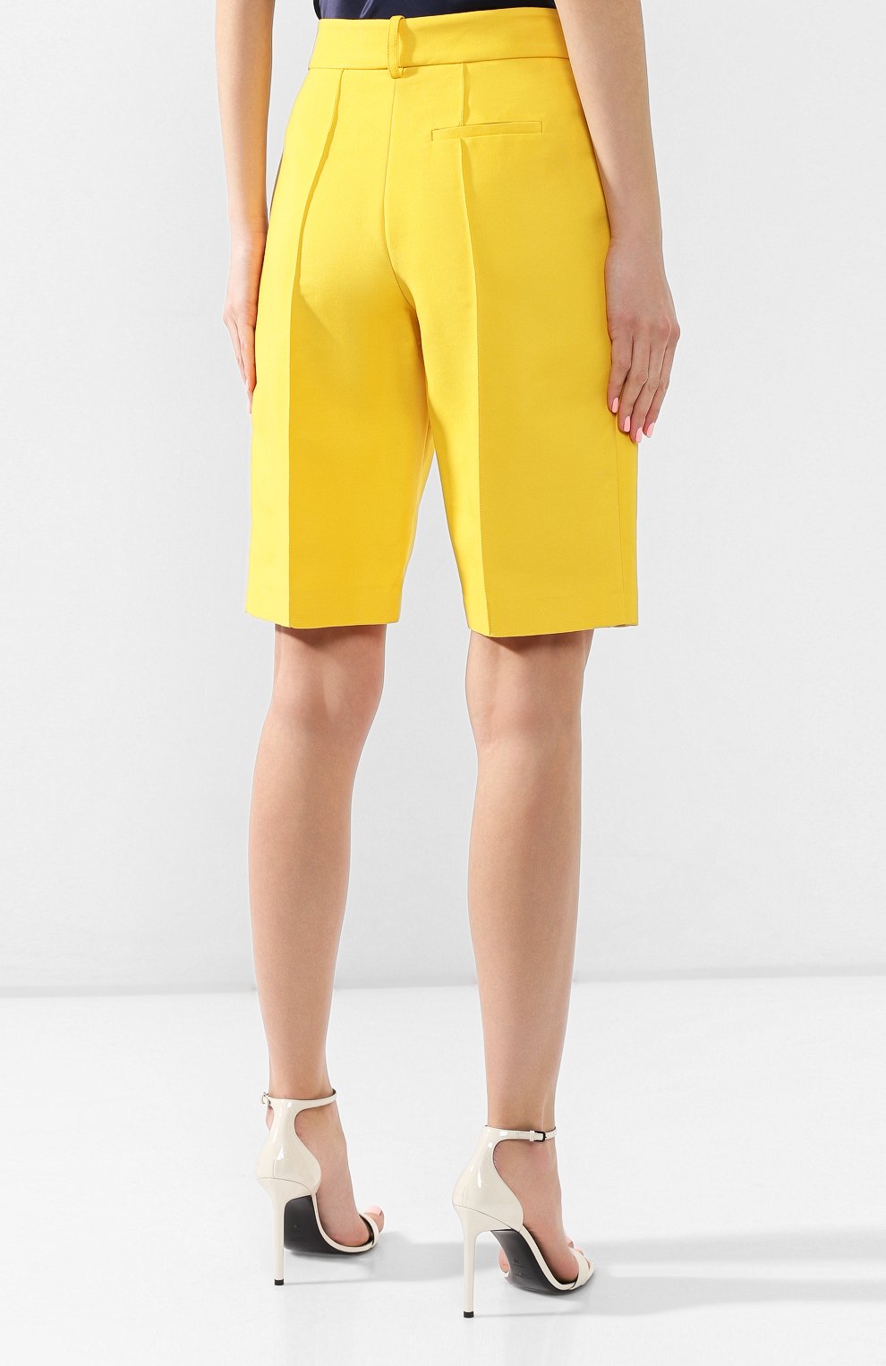 Шорты из смеси хлопка и вискозы ALEXANDRE VAUTHIER желтого цвета по цене 64150 руб., арт. 192PA1053 0192-1058, фото 4 Шорты из смеси хлопка и вискозы ALEXANDRE VAUTHIER, арт. 192PA1053 0192-1058, фото 4