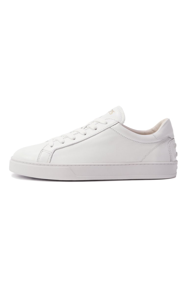 Женские кожаные кеды TOD’S белого цвета, арт. XXW04L0HZ40/JUS | Фото 4 (Материал внутренний: Натуральная кожа; Материал внешний: Натуральная кожа; Подошва: Платформа; Стили: Кэжуэл; Кросс-КТ: Низкие; Материал утеплителя: Без утеплителя; Автоматизация ТО: Проставлено; Автоматизация состава: Проставлено)