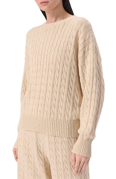 Хлопковый свитер BRUNELLO CUCINELLI, арт. MDV797410, фото 3