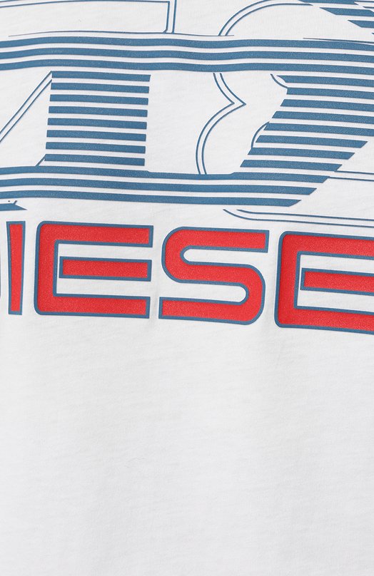 Хлопковая футболка Diesel A12502/0GRAI Белый  A12502/0GRAI Фото 5