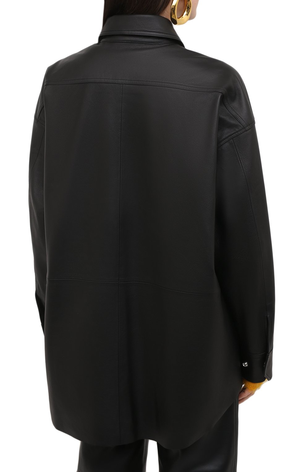 Кожаная рубашка ACNE STUDIOS, арт. A70091, фото 4