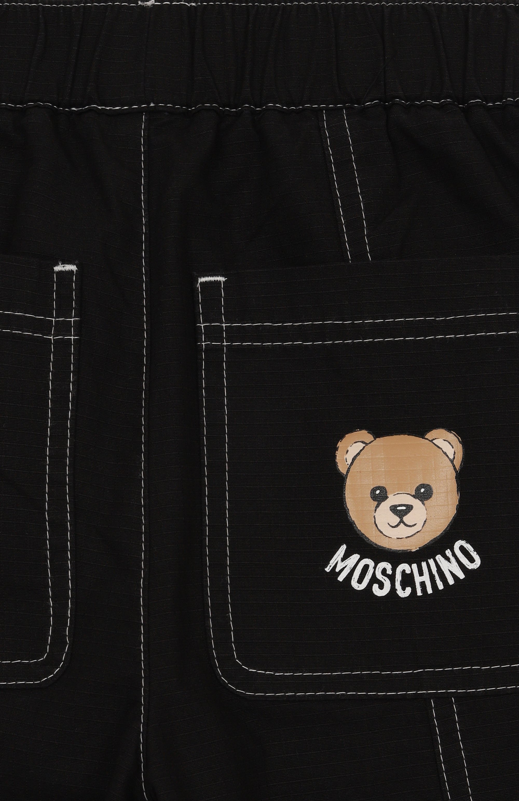 Хлопковые брюки-карго MOSCHINO, арт. HUP08J/LZA24/4-8, фото 3