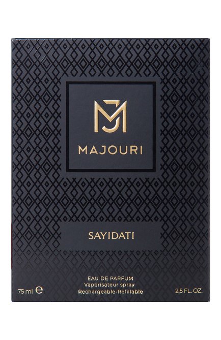 Парфюмерная вода sayidati (75ml) MAJOURI бесцветного цвета, арт. 3665543011035 | Фото 2 (Региональные ограничения белый список (Axapta Mercury): Не проставлено; Нос: Не проставлено; Тип продукта - парфюмерия: Парфюмерная вода; Ограничения доставки: flammable)