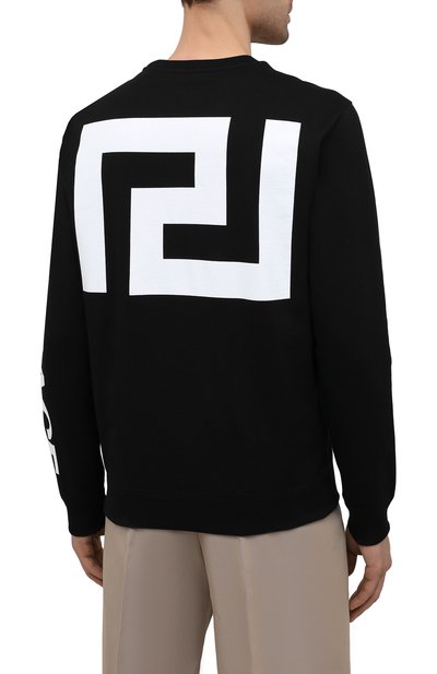 Хлопковый свитшот VERSACE черного цвета по цене 89950 руб., арт. 1001380/1A01018, фото 4 Хлопковый свитшот VERSACE, арт. 1001380/1A01018, фото 4
