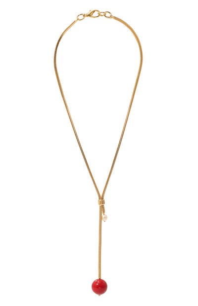 Колье с натуральным жемчугом и красным агатом CRYSTALLINE JEWELLERY, арт. 576D, фото 1