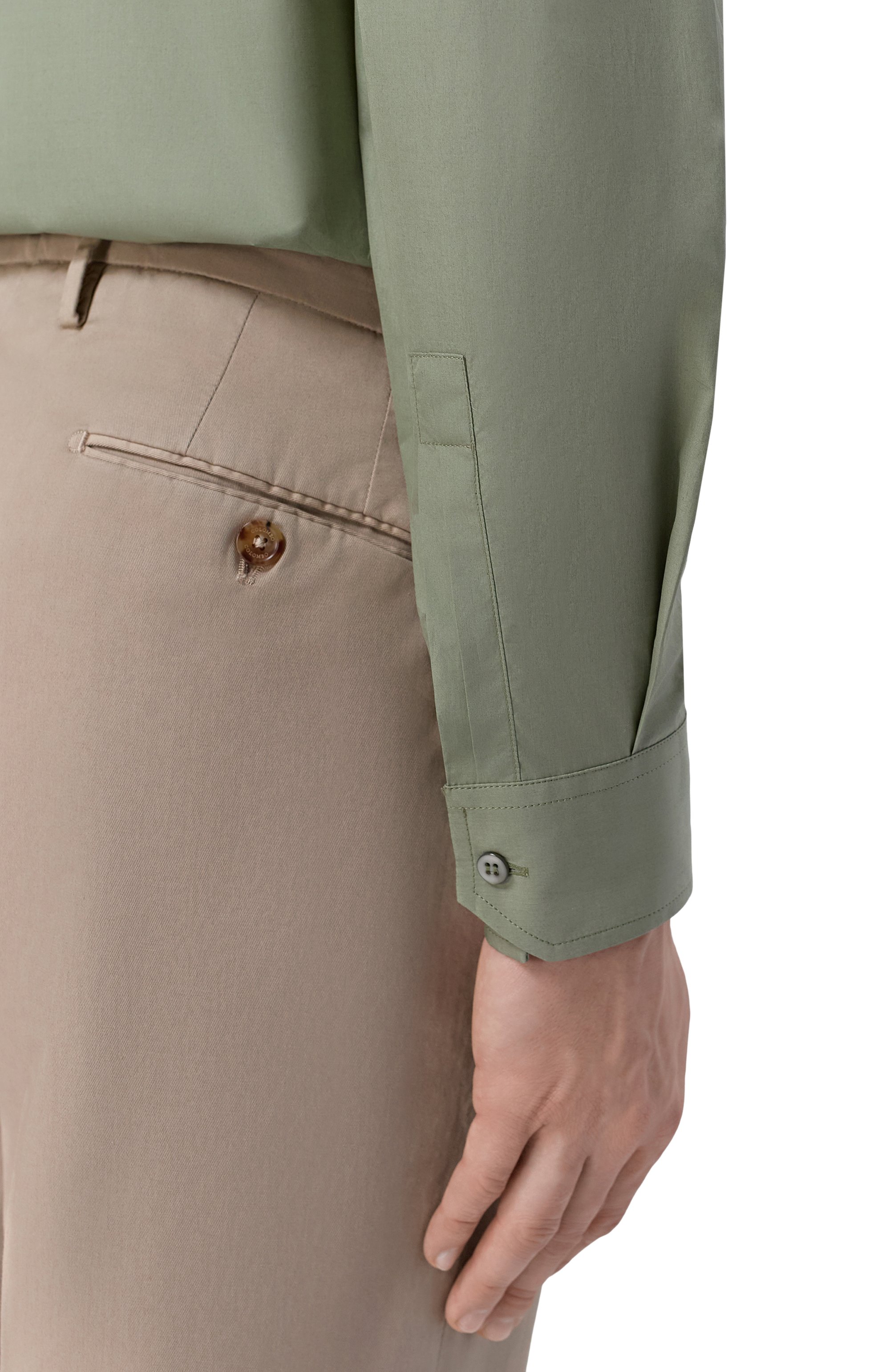 Хлопковая рубашка MVST хаки цвета по цене 92150 руб., арт. M26.2PM.B009/F080, фото 5 Хлопковая рубашка MVST, арт. M26.2PM.B009/F080, фото 5