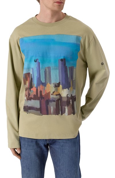 Хлопковый лонгслив HUGO, арт. 50539003, фото 3