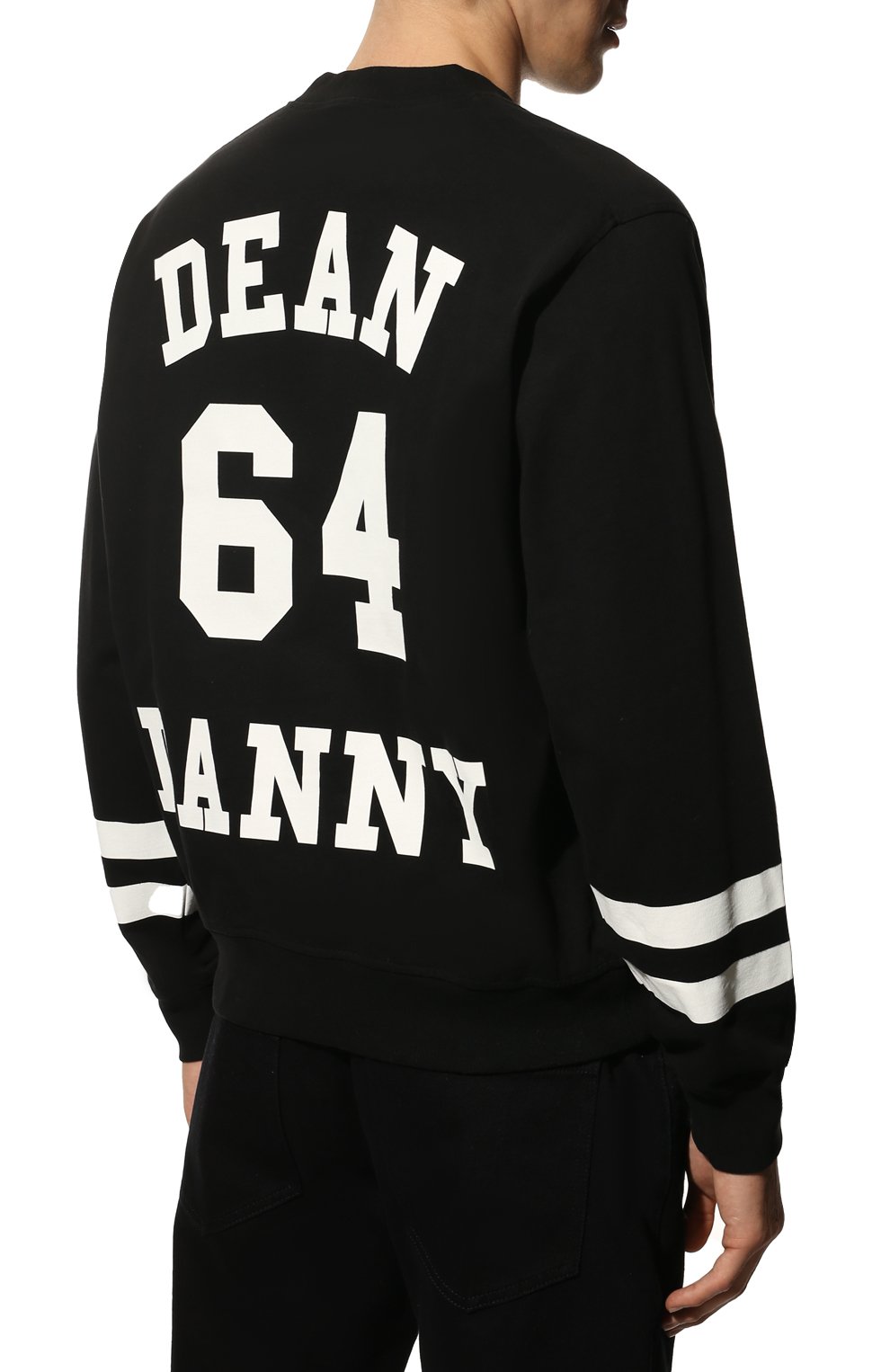 Хлопковый свитшот DSQUARED2 черного цвета по цене 34100 руб., арт. S74GD1053/S23851, фото 4 Хлопковый свитшот DSQUARED2, арт. S74GD1053/S23851, фото 4