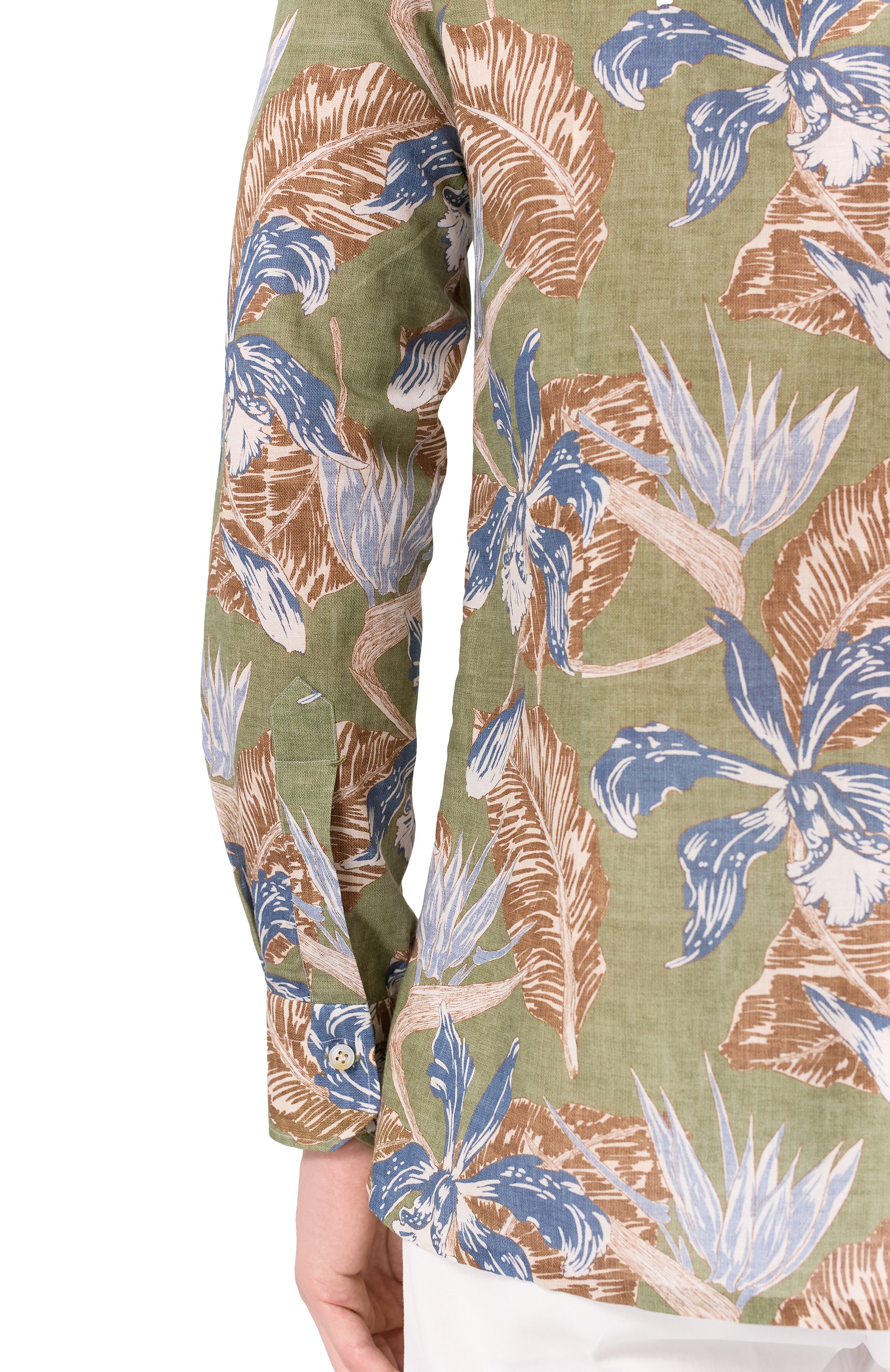 Рубашка из хлопка и льна KITON, арт. UMCNERH0928303, фото 5