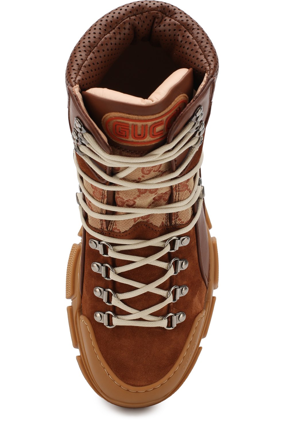 Кожаные кроссовки flashtrek GUCCI темно-бежевого цвета по цене 99500 руб., арт. 521679/0P310, фото 5 Кожаные кроссовки flashtrek GUCCI, арт. 521679/0P310, фото 5