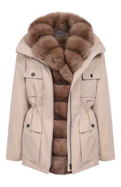 Женская пуховая парка с отделкой из соболя YVES SALOMON, арт. 20WYV05371/ZIRV