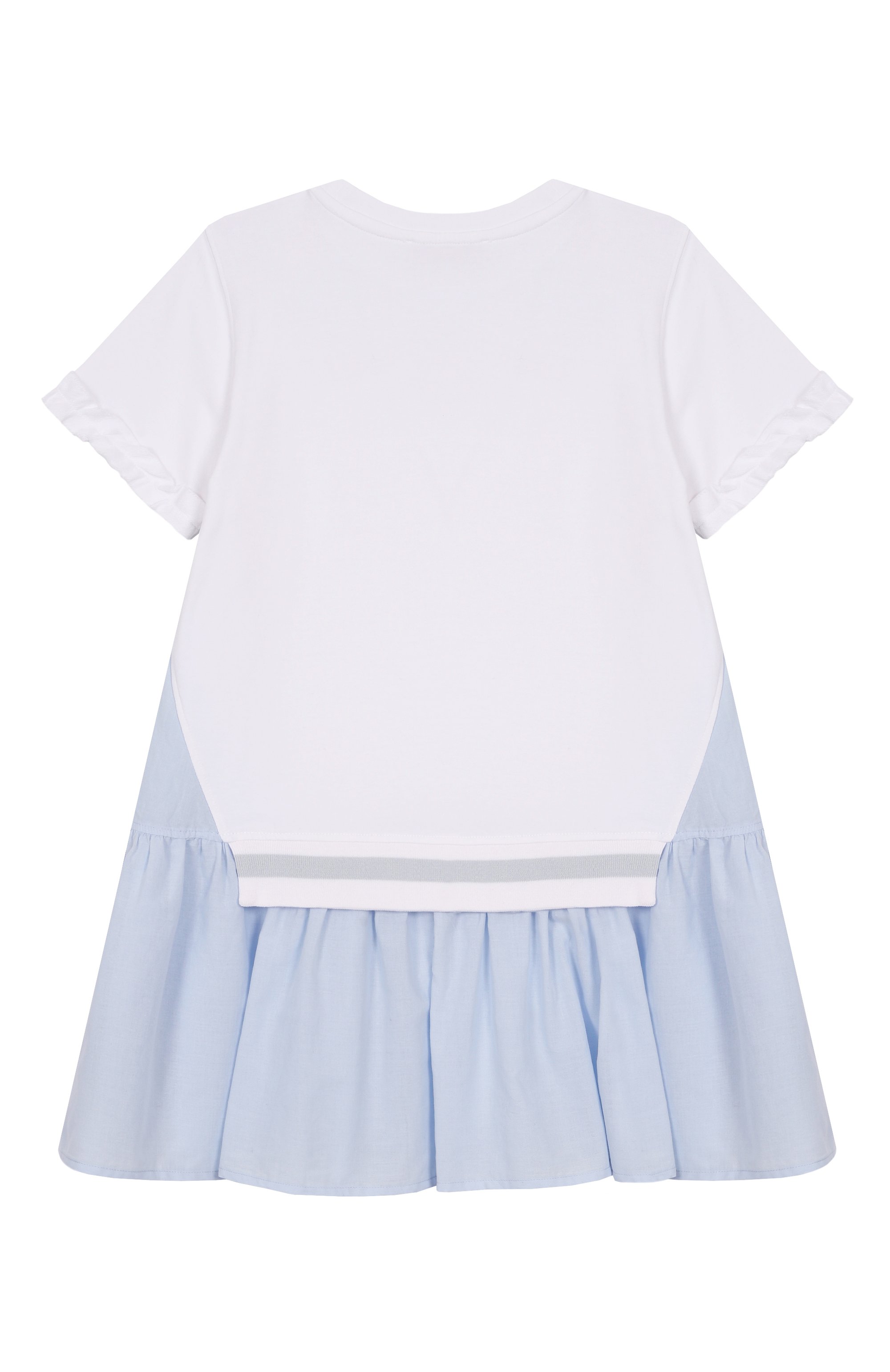 Хлопковое платье MONNALISA белого цвета по цене 19650 руб., арт. 19E917, фото 2 Хлопковое платье MONNALISA, арт. 19E917, фото 2