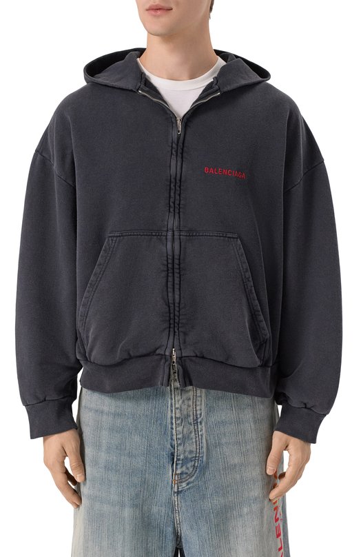 Хлопковая толстовка Balenciaga 803264/TTVJ2 Чёрный  803264/TTVJ2 Фото 3