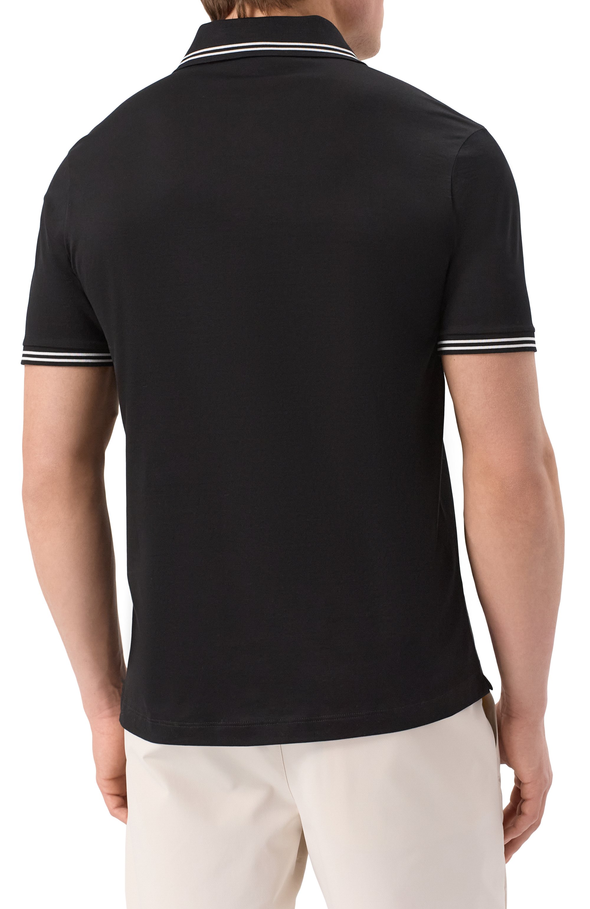 Хлопковое поло PAUL&SHARK черного цвета по цене 35800 руб., арт. 25411288/3XL, фото 4 Хлопковое поло PAUL&SHARK, арт. 25411288/3XL, фото 4