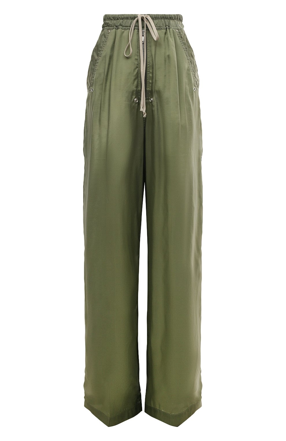 Брюки RICK OWENS хаки цвета по цене 82900 руб., арт. RP01C5361/J, фото 1 Брюки RICK OWENS, арт. RP01C5361/J, фото 1