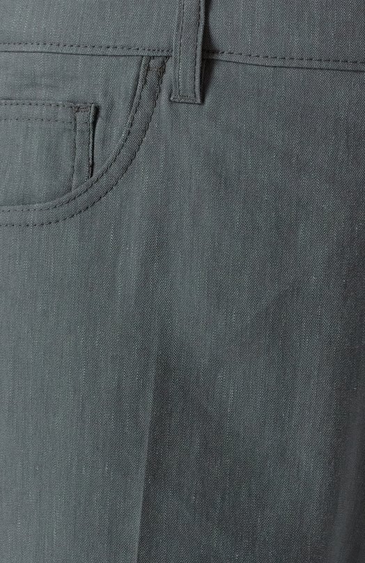 Брюки изо льна и шерсти Canali U7052/AE02571 Серый  U7052/AE02571 Фото 6