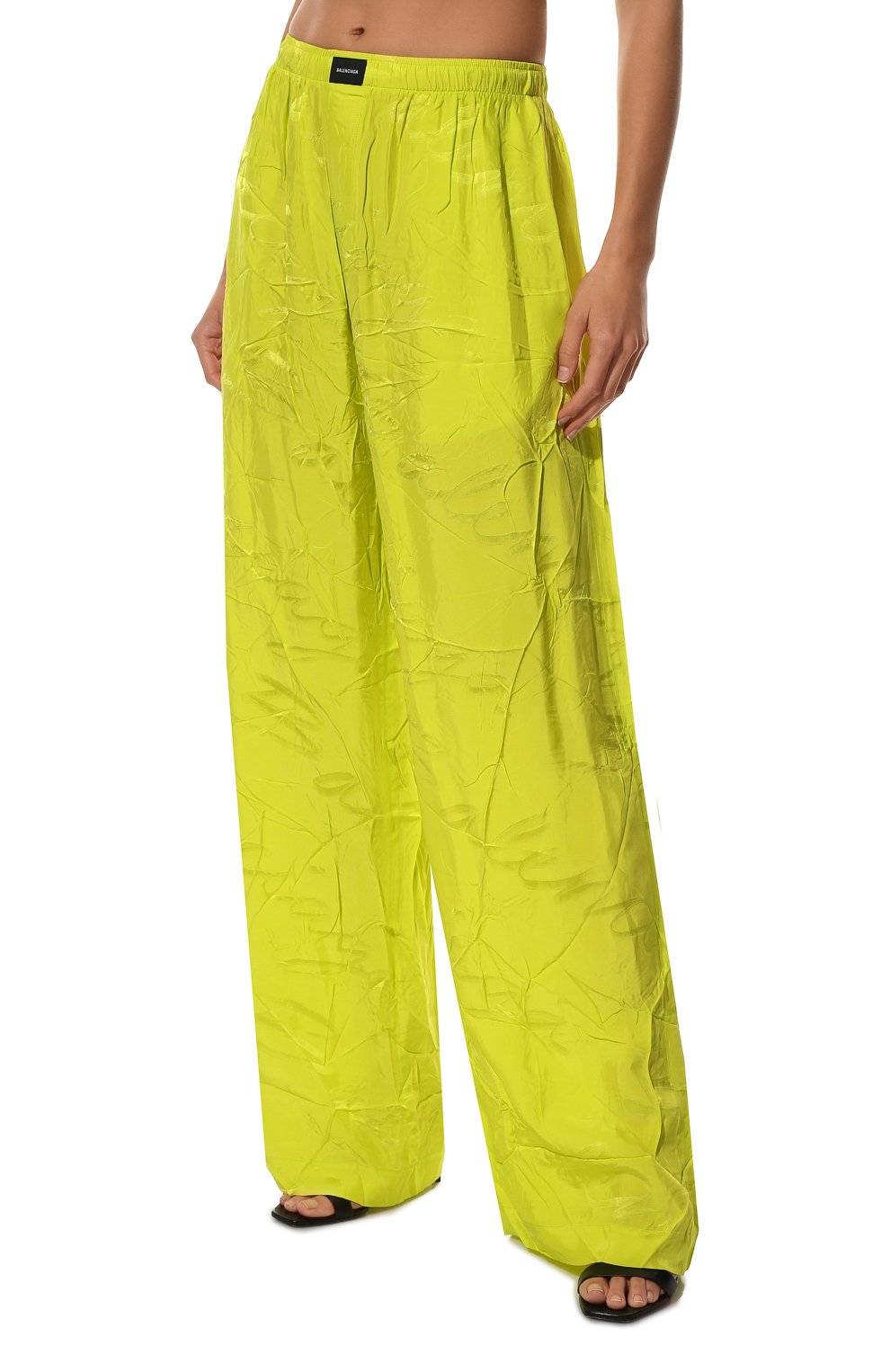 Брюки из вискозы BALENCIAGA салатового цвета по цене 178000 руб., арт. 659026/TM060, фото 3 Брюки из вискозы BALENCIAGA, арт. 659026/TM060, фото 3