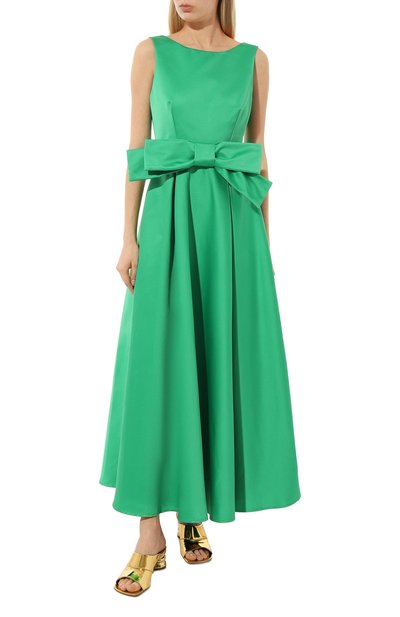 Атласное платье P.A.R.O.S.H. зеленого цвета по цене 89250 руб., арт. PARTY23-D725094, фото 3 Атласное платье P.A.R.O.S.H., арт. PARTY23-D725094, фото 3