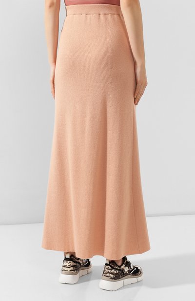 Юбка NANUSHKA розового цвета по цене 35650 руб., арт. PAAK_APRIC0T_CASHMERE BLEND RIB, фото 4 Юбка NANUSHKA, арт. PAAK_APRIC0T_CASHMERE BLEND RIB, фото 4