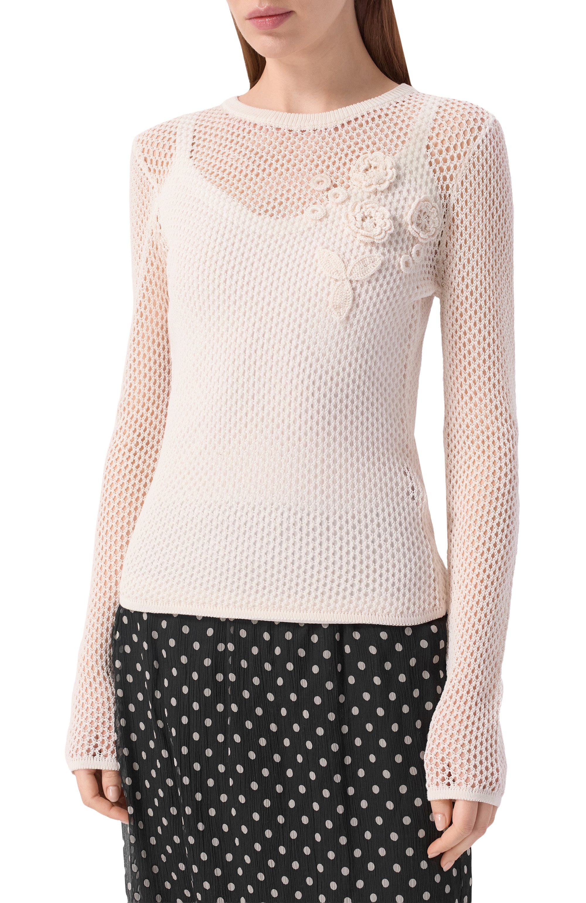 Хлопковый пуловер GANNI, арт. A1070231, фото 3