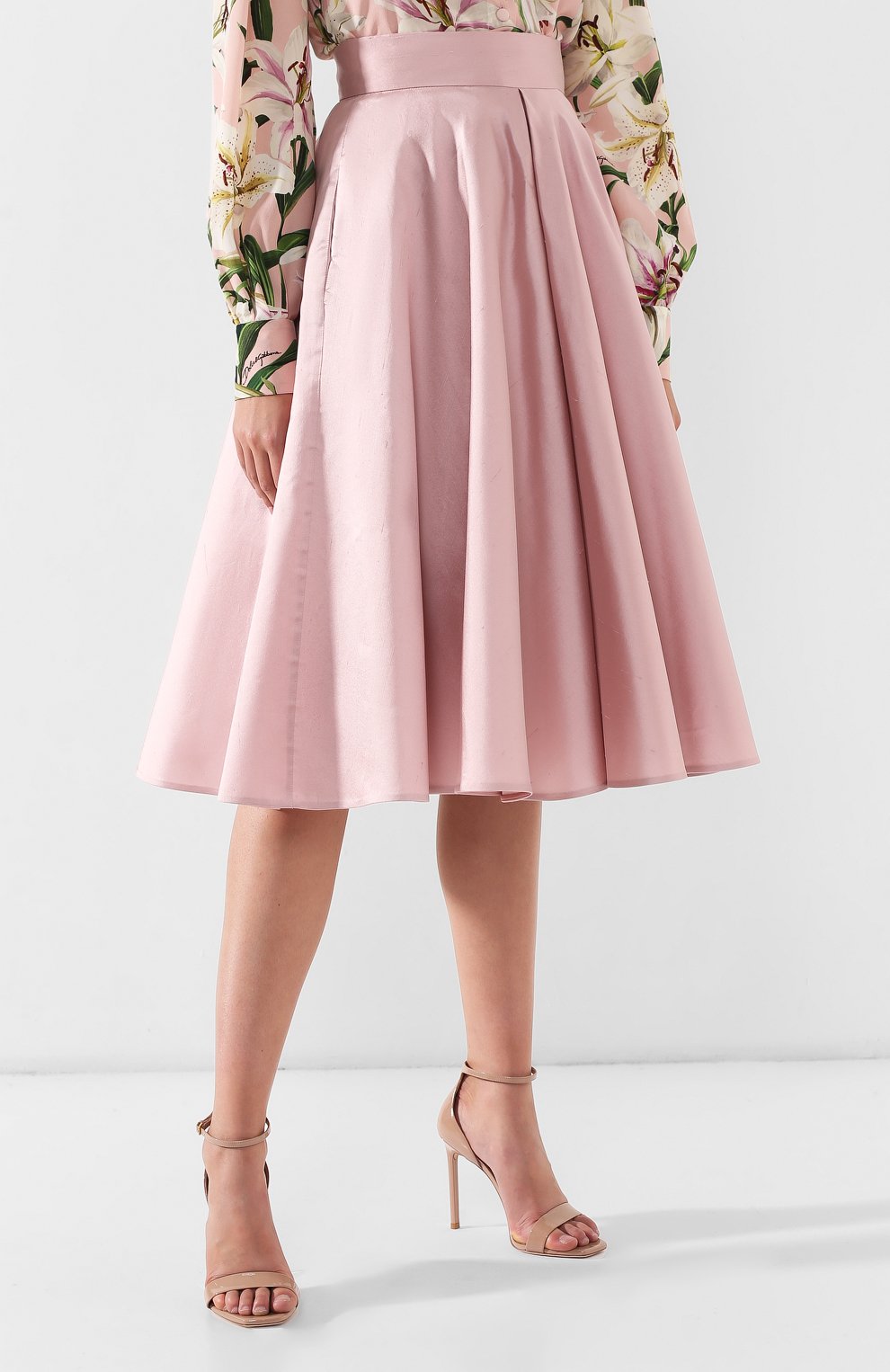 Шелковая юбка DOLCE & GABBANA розового цвета по цене 181000 руб., арт. F4B0GT/FU1L5, фото 3 Шелковая юбка DOLCE & GABBANA, арт. F4B0GT/FU1L5, фото 3