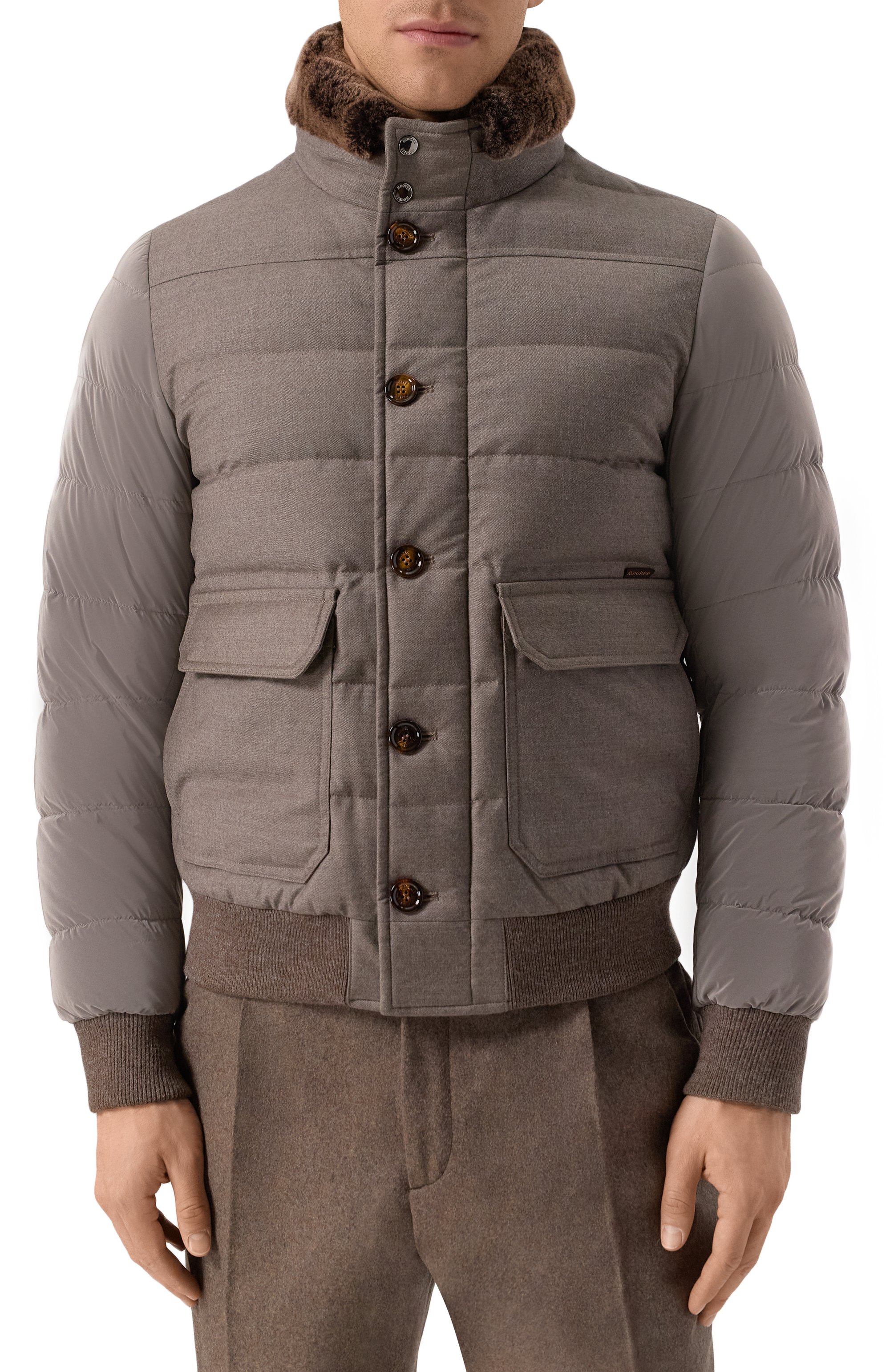 Бомбер fantoni-osl с отделкой из овчины MOORER, арт. FANT0NI/0SL, фото 3