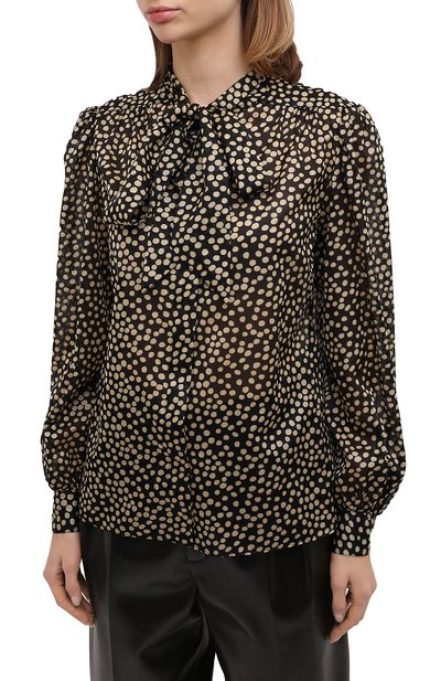 Шелковая блузка SAINT LAURENT, арт. 642347/Y8B09, фото 3