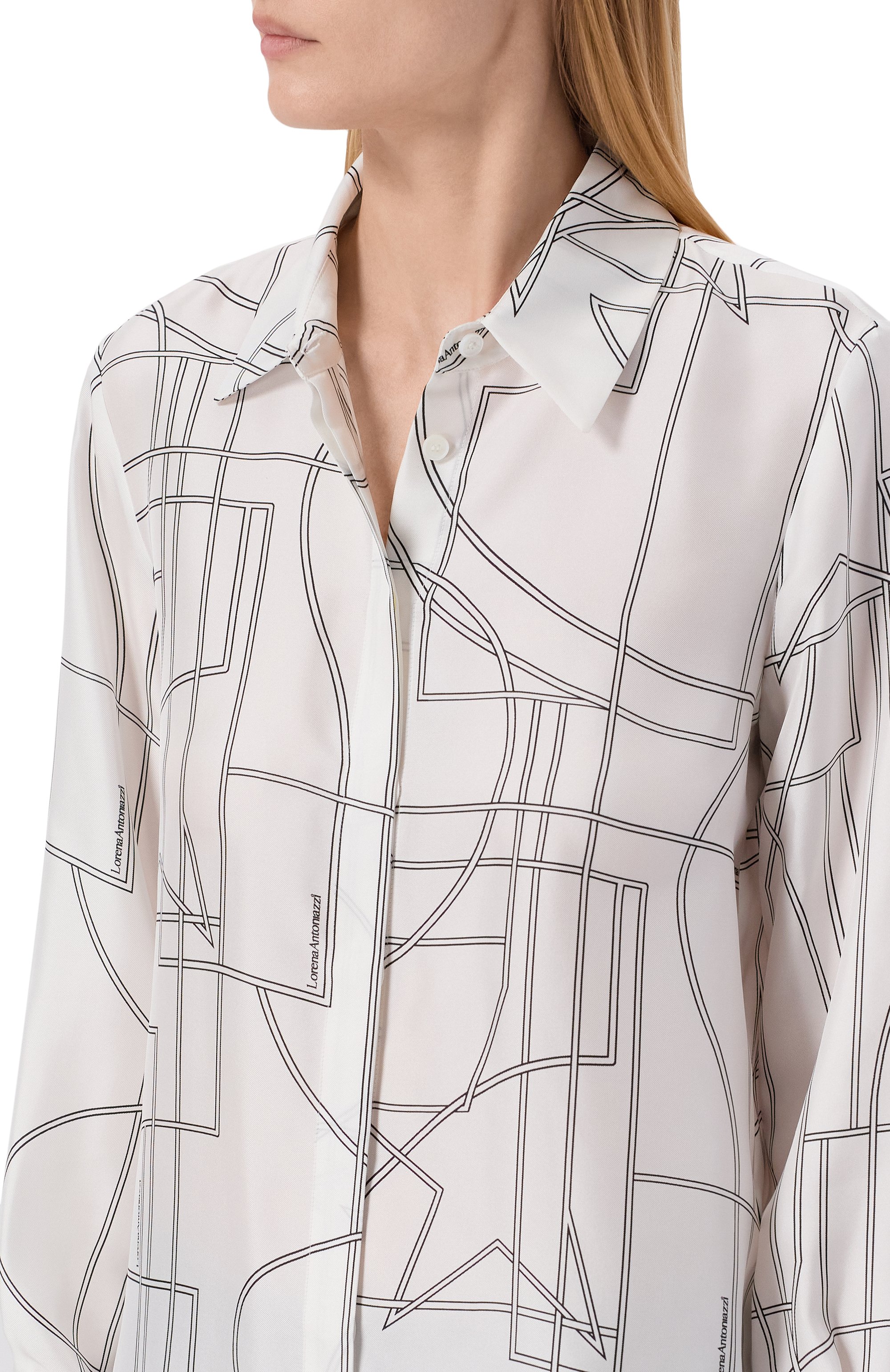 Шелковая рубашка LORENA ANTONIAZZI, арт. E2649CA35A/5300, фото 5