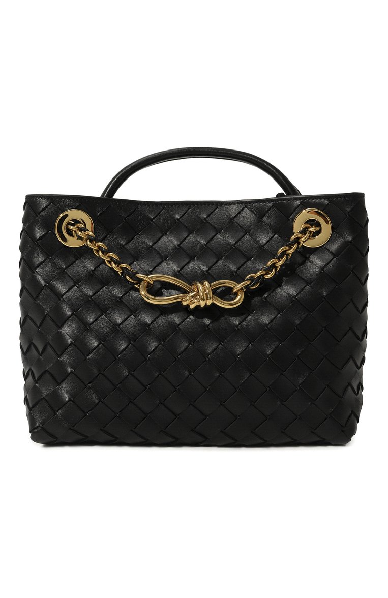 Женская сумка andiamo small BOTTEGA VENETA черного цвета, арт. 786008/VCPP1 | Фото 1 (Материал: Натуральная кожа; Размер: small; Ремень/цепочка: На ремешке)