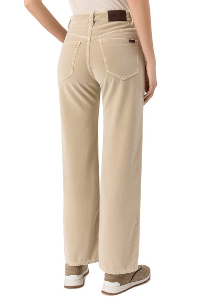 Бархатные брюки BRUNELLO CUCINELLI светло-бежевого цвета по цене 151000 руб., арт. MB105P5951, фото 4 Бархатные брюки BRUNELLO CUCINELLI, арт. MB105P5951, фото 4