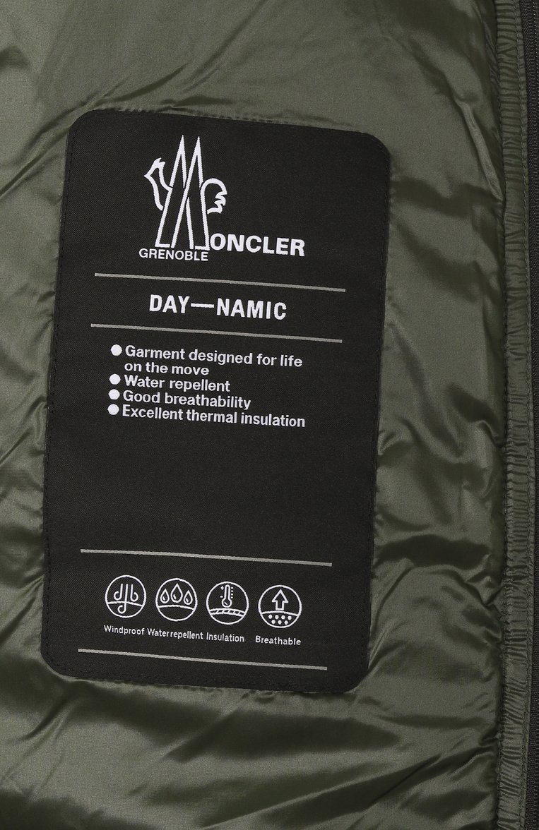 Мужская пуховая куртка althaus MONCLER GRENOBLE зеленого цвета, арт. 1A00013/595B1 | Фото 7 (Материал внешний: Синтетический материал; Длина (верхняя одежда): Короткие; Рукава: Длинные; Материал подклада: Синтетический материал; С�тили: Кэжуэл; Мужское Кросс-КТ: Куртка-пуховая, Подстежка; Кросс-КТ: Утепленные; Материал утеплителя: Пух и перо)