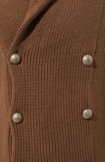 Шерстяной кардиган GRAN SASSO коричневого цвета по цене 45600 руб., арт. 13190/14250, фото 5 Шерстяной кардиган GRAN SASSO, арт. 13190/14250, фото 5