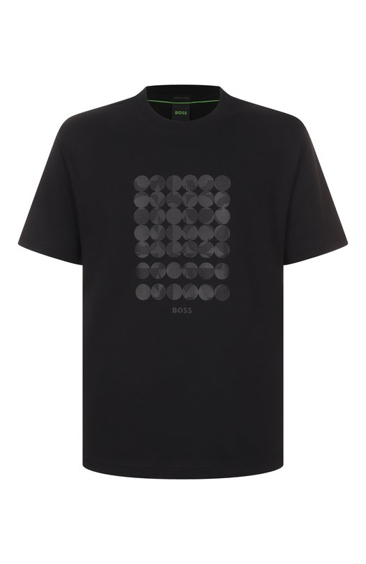 Хлопковая футболка BOSS Green 50537845 Чёрный 50537845