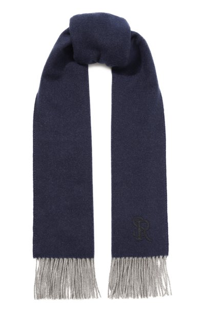 Мужской кашемировый шарф с отделкой из кожи крокодила STEFANO RICCI, арт. MWA0300030/6853