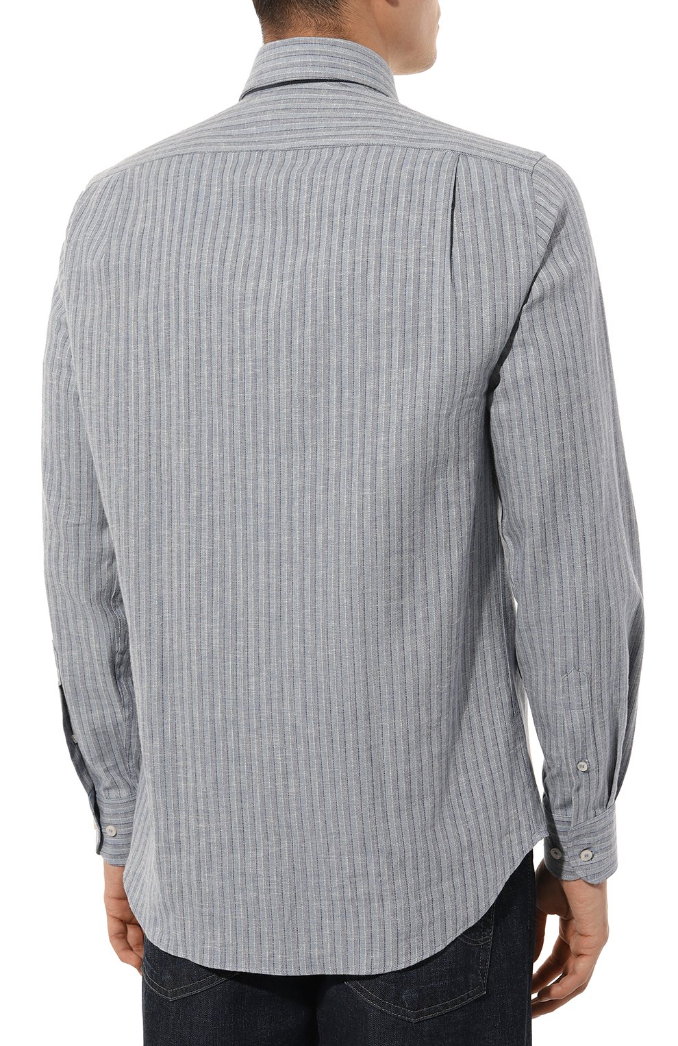 Рубашка из хлопка и льна PAUL&SHARK, арт. 14313101CF, фото 4