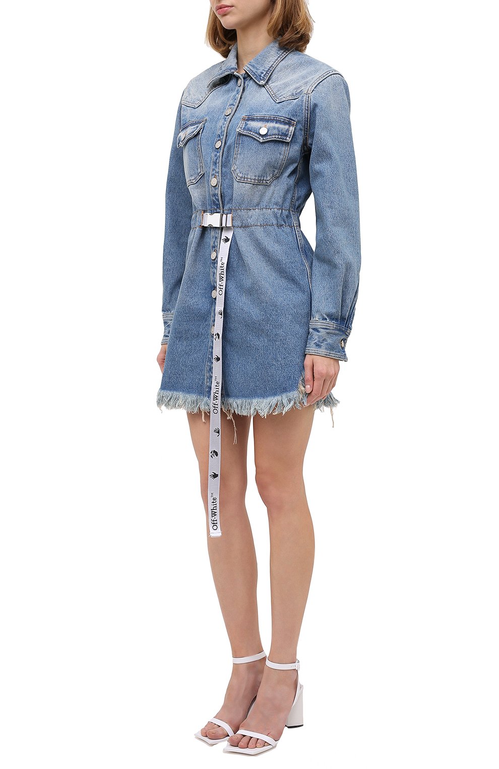 Джинсовое платье OFF-WHITE, арт. 0WYM004E20DEN0024001, фото 3
