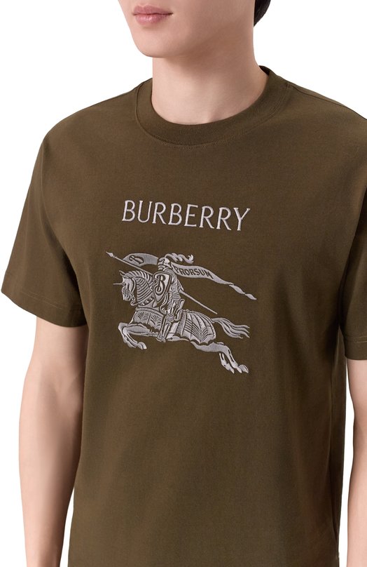 Хлопковая футболка Burberry 8119007 Коричневый  8119007 Фото 5