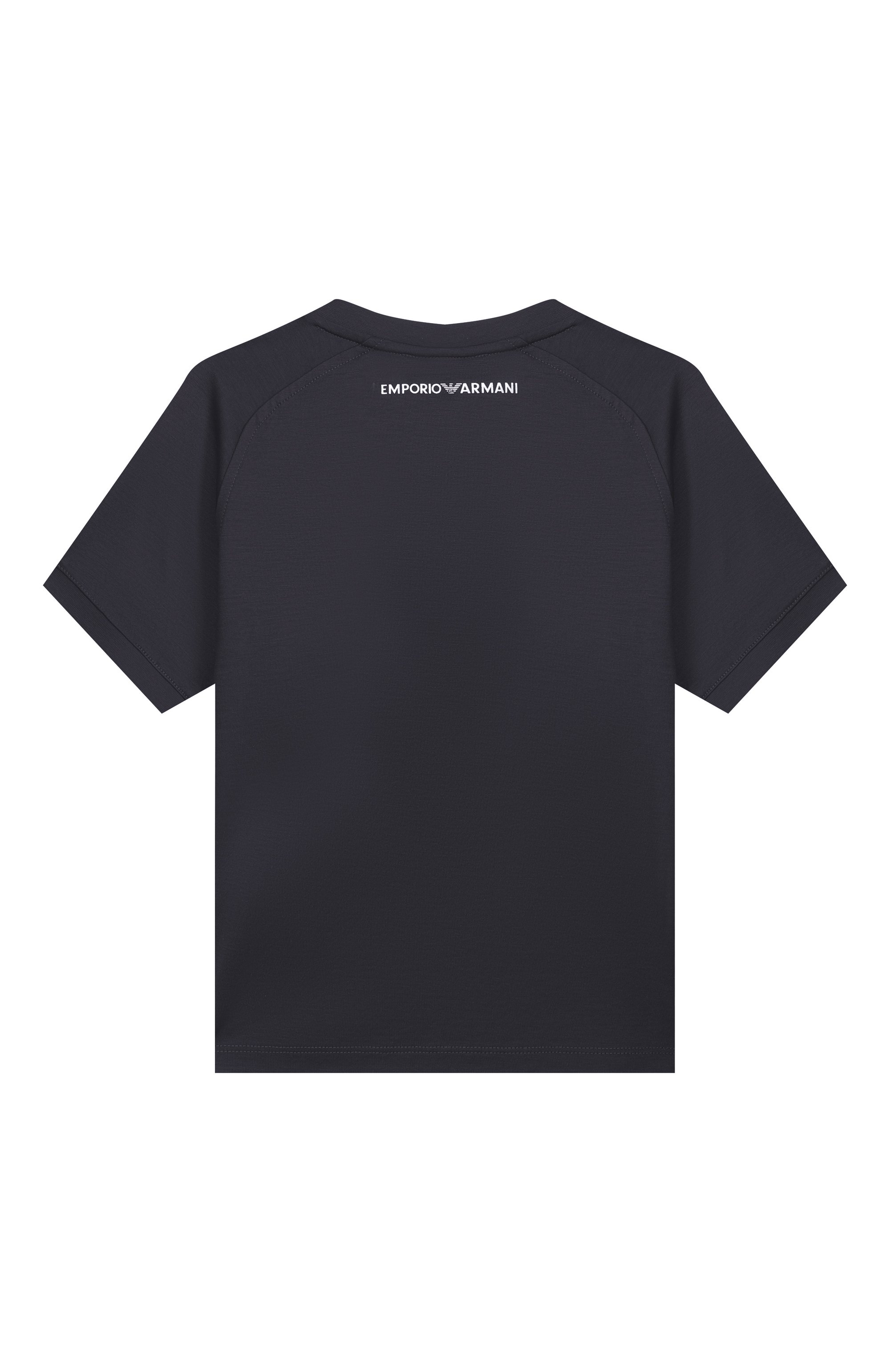 Футболка из лиоцелла и хлопка EMPORIO ARMANI темно-синего цвета по цене 13300 руб., арт. EB000912/AF10127, фото 2 Футболка из лиоцелла и хлопка EMPORIO ARMANI, арт. EB000912/AF10127, фото 2