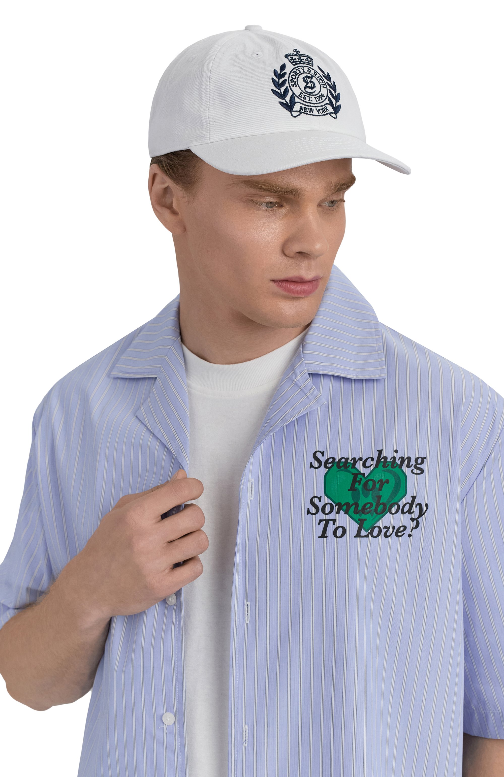 Хлопковая бейсболка SPORTY AND RICH, арт. AC040620241WH01, фото 2