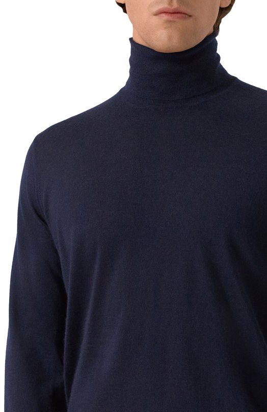 Водолазка из кашемира и шелка Brunello Cucinelli M2300103 Синий  M2300103 Фото 5